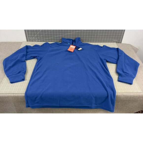 Conte Of Florence Other - Conte Of Florence Men's Fleece Pullover Mock Neck Top Sz. L Blue "Snowbird"